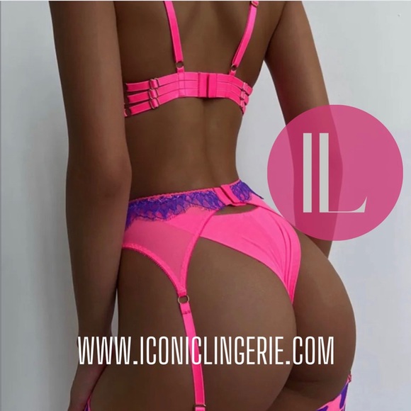 Block Lace Contrast  Set - Picture 2 of 2